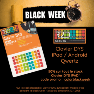 Clavier autocollants colorés KEYDYS pour clavier iPad